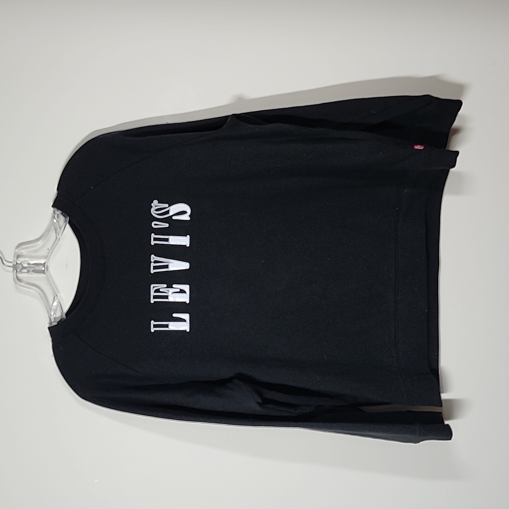 Levi's logo crewneck sweatshirt lightweight womens large neutral